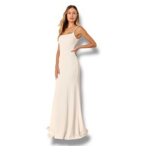 Elegant White Spaghetti Strap Dress Size Small NWOT